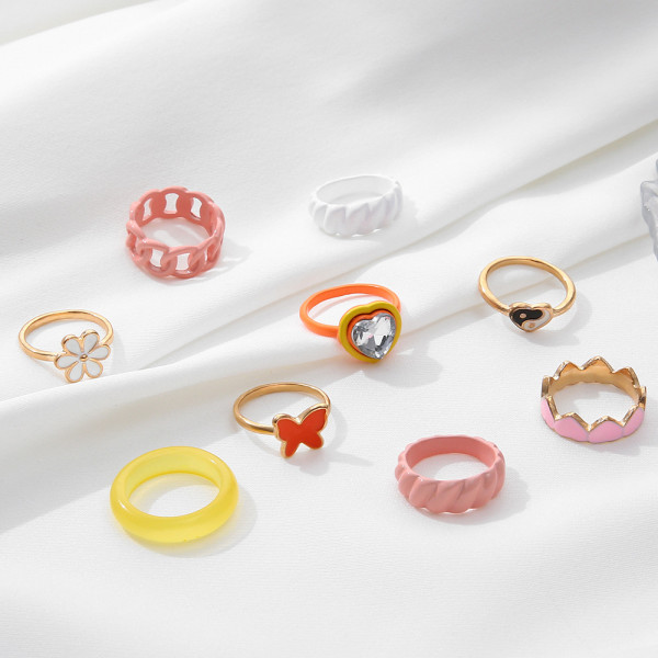 Personalized trend worn open adjustable love ring forefinger ring