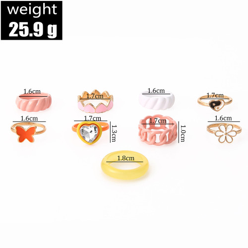 Personalized trend worn open adjustable love ring forefinger ring
