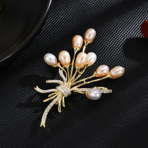 Natural pearl advertising balloon brooch high-end corsage luxury clothing accessories women gift coat accessories Natural pearl advertising balloon brooch high-end corsage luxury clothing accessories women gift coat accessories