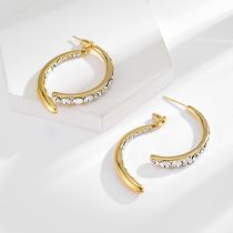 Literature and Art Intersection Fishtail Light Luxury S925 Silver Needle Earrings Simple Fashion Micro set Zircon Earrings Literature and Art Intersection Fishtail Light Luxury S925 Silver Needle Earrings Simple Fashion Micro set Zircon Earrings