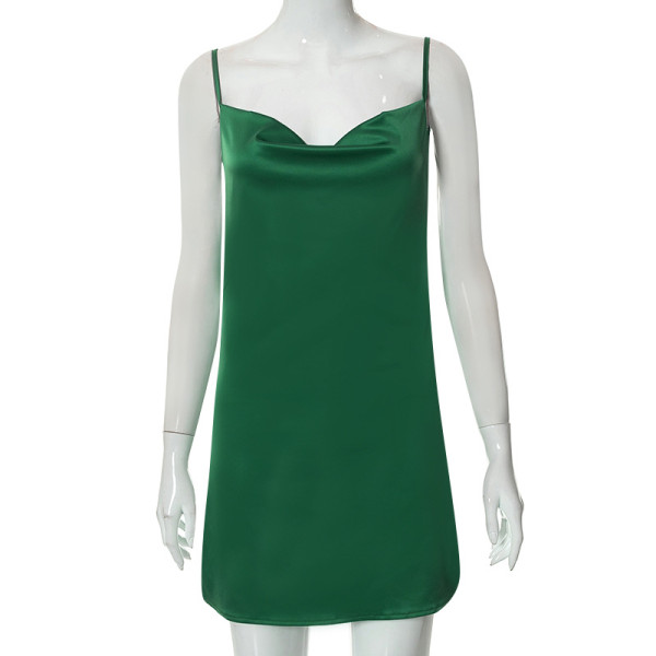 Strap Sleeveless Open Back Slim Hip Wrap Dress