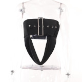 Sexy open navel bodice super short top fashionable design versatile vest