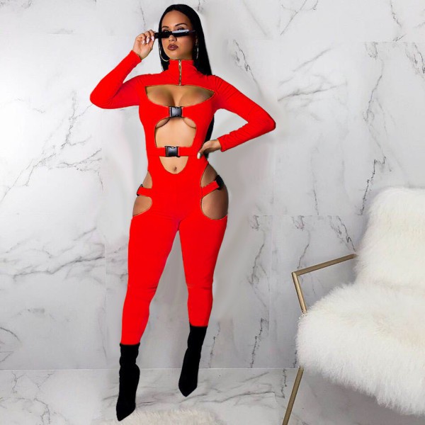 Hollow out sexy jumpsuit