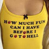 Bowknot design vest slim short top