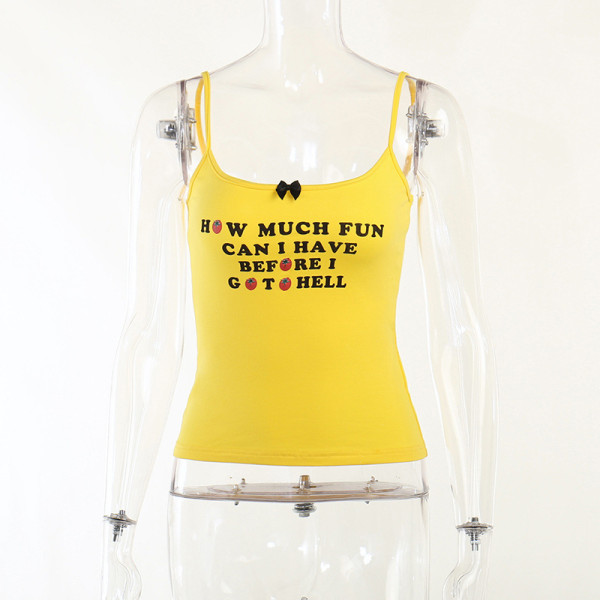 Bowknot design vest slim short top