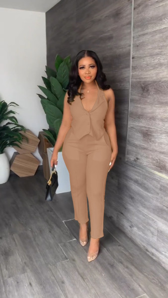 Casual suit vest pants two-piece suit