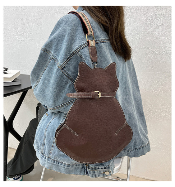 Cute cat bag, cross-body bag, net-red fashion chest bag, personalized shoulder bag for women