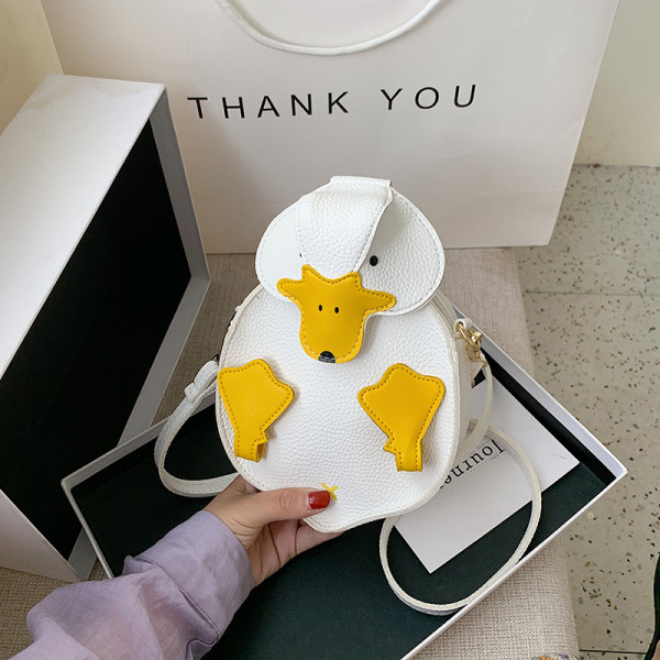 Cartoon duck women's bag women's satchel fashionable color contrast single shoulder messenger bag