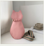 Cute cat bag messenger bag wide shoulder strap chest bag
