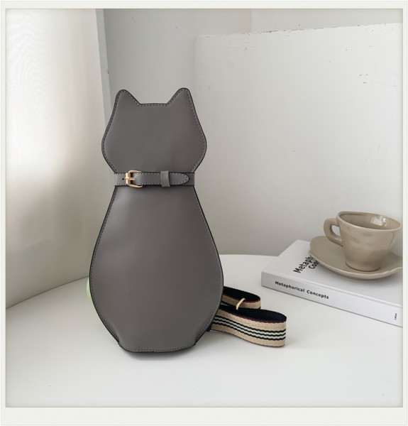 Cute cat bag messenger bag wide shoulder strap chest bag