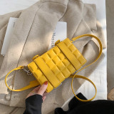 Box bag fashion personality small box bag double belt chocolate block single shoulder messenger bag