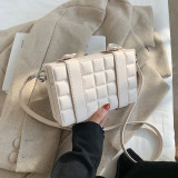 Box bag fashion personality small box bag double belt chocolate block single shoulder messenger bag