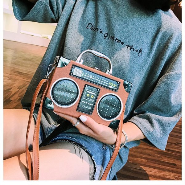 Radio bag box single shoulder messenger bag creative personality funny portable women's bag