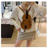 Small organ guitar messenger bag personality violin retro backpack