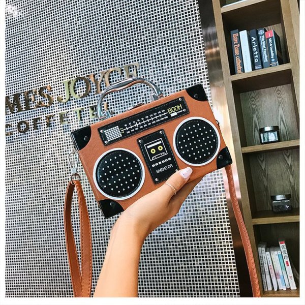 Radio bag box single shoulder messenger bag creative personality funny portable women's bag