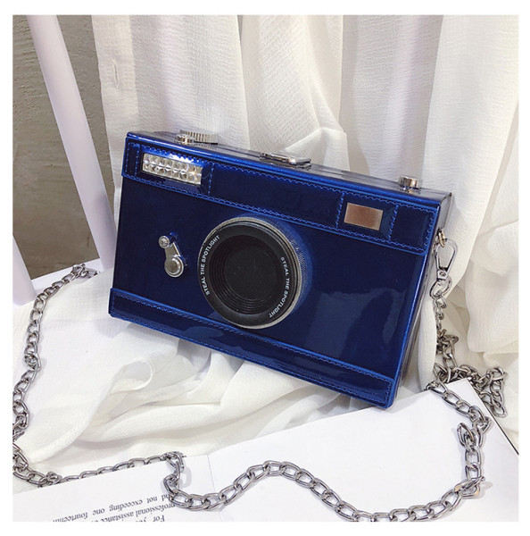 Fashion camera bag letter PU leather single shoulder diagonal bag casual women's bag