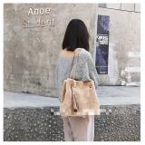 Single-shoulder bag Korean version versatile messenger bag fashion plush bucket bag plush bag