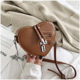 Fashion personality love chain pu small satchel Korean version westernized women's shoulder bag love bag