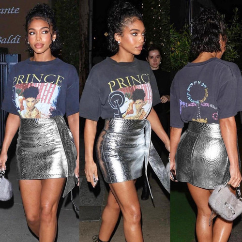 High waist skirt INS snakeskin buttock skirt