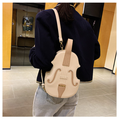 Small organ guitar messenger bag personality violin retro backpack