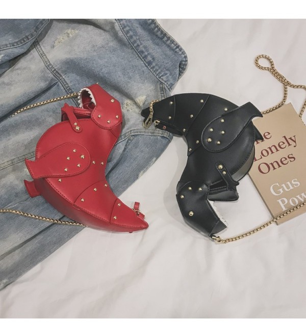 Fashion three-dimensional dinosaur doll shoulder bag chain animal shape messenger bag