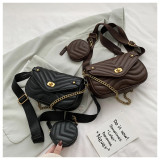 Single shoulder bag feeling chain messenger bag
