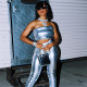 Fashion sexy backless padded bra bright pants suit