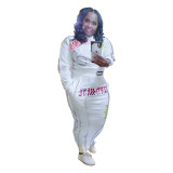 Women's printed two-piece suit