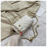 Fashion rhombus chain messenger bag Korean version versatile women's mobile phone bag