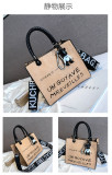 Matte women's bag, doll decoration, women's handbag, large capacity messenger bag