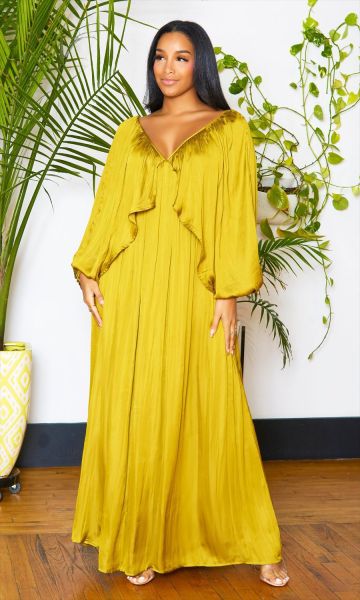 Chiffon solid color temperament off-shoulder elegant long dress fashion sexy loose dress