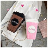 Funny personality coffee cup bag Fashion diagonal bag Lovely women's bag Small bag