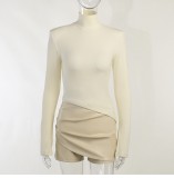 Temperament casual leather pants