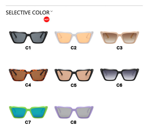 Small frame rice nail cat's eye sunglasses fashion personality sunglasses concave sunglasses