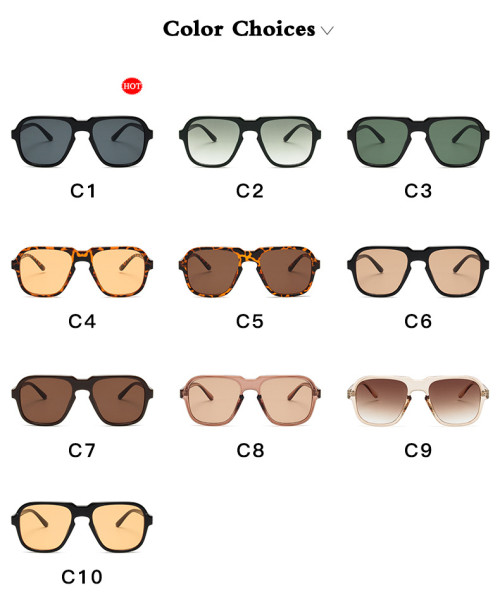 Fashion aviator sunglasses retro large frame driving sunglasses men's and women's casual beach holiday glasses