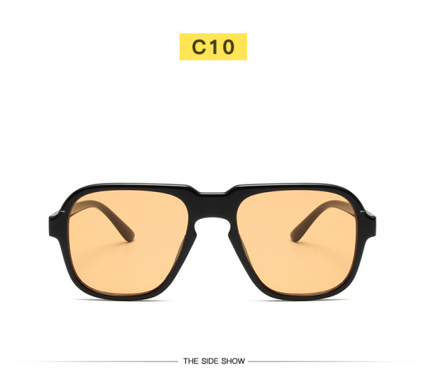 Fashion aviator sunglasses retro large frame driving sunglasses men's and women's casual beach holiday glasses