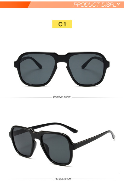 Fashion aviator sunglasses retro large frame driving sunglasses men's and women's casual beach holiday glasses