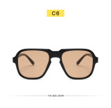 Fashion aviator sunglasses retro large frame driving sunglasses men's and women's casual beach holiday glasses