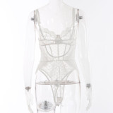 Sexy sexy sexy lingerie with steel ring lace bodysuit