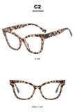 Cat's eye plain light glasses anti-blue light glasses frame personalized street photo glasses frame