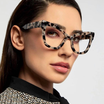 Cat's eye plain light glasses anti-blue light glasses frame personalized street photo glasses frame
