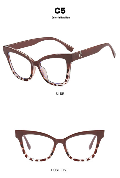 Cat's eye plain light glasses anti-blue light glasses frame personalized street photo glasses frame