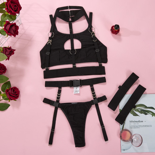 Women's nightclub motorcycle hot girls sexy underwear fun set