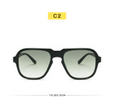 Fashion aviator sunglasses retro large frame driving sunglasses men's and women's casual beach holiday glasses