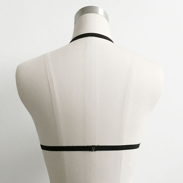 Sexy sexy lingerie strap top solid color elastic band hanging neck fashion bra breast