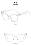 Cat's eye plain light glasses anti-blue light glasses frame personalized street photo glasses frame