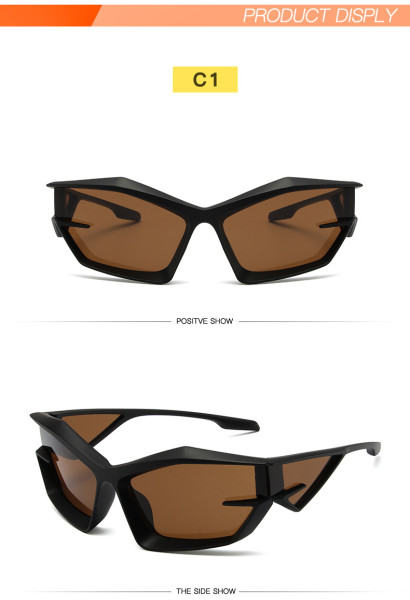 Avant-garde special-shaped sunglasses futuristic network red glasses trend colorful street hip-hop sunglasses