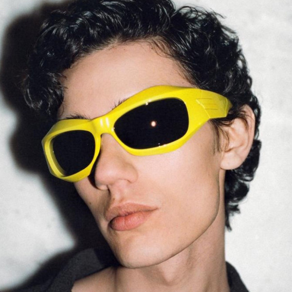 Fashion Y2K street hip-hop glasses trend large frame sunglasses for men and women outdoor riding sports glasses