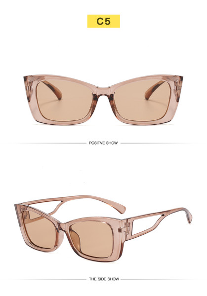Fashion butterfly frame women's sunglasses simple personality hollow out leg glasses men's retro sunshade sunglasses