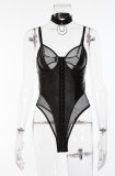 Small mesh sexy breasted fashion one-piece